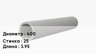 Асбестоцементная труба 400 s=25 L=3.95